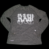 Custom Grey Striped Raw Long sleeve