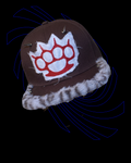 Brown  animal print hat