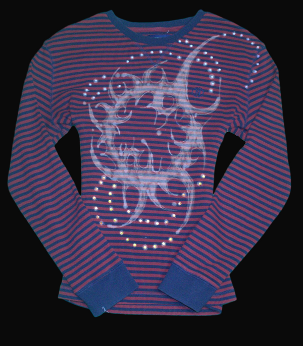 Custom Long sleeved Blart Sweater With Rhinestones