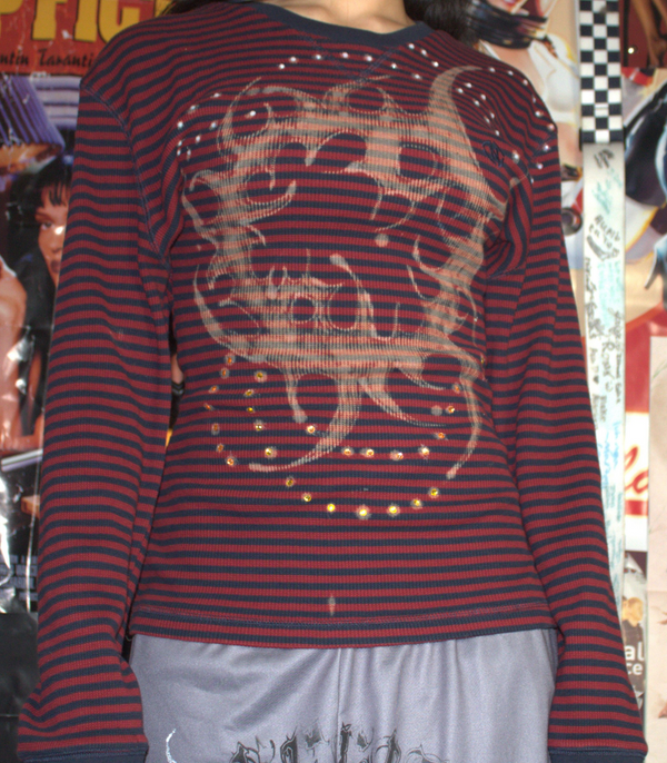 Custom Long sleeved Blart Sweater With Rhinestones