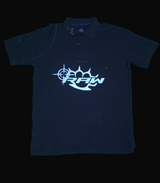 Custom red Short sleeved distresed arm polo