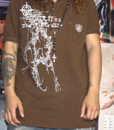 custom Brown short sleeve Polo T