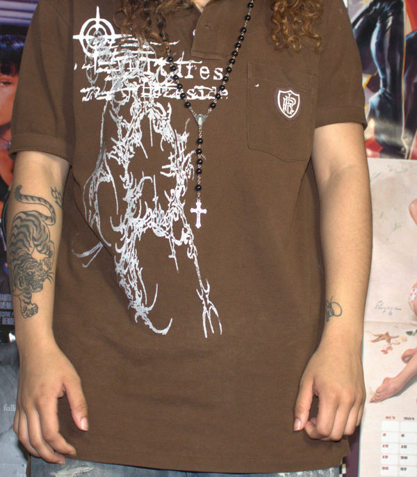 custom Brown short sleeve Polo T