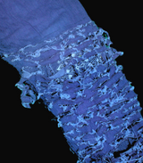 Custom lavender hand tattered jeans