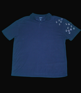 Custom black shoulder grommeted POLO