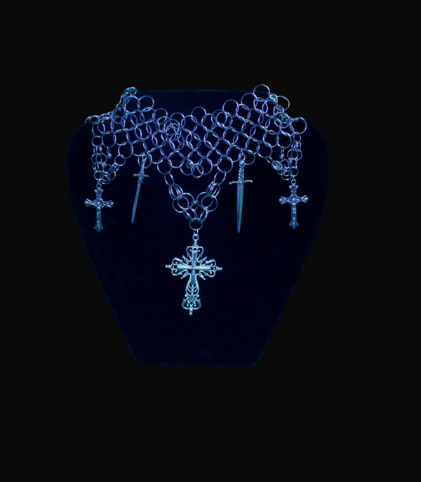 Joan of Arc custom chainmail choker